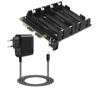 Geekworm X1202 UPS Shield with PD27W 5V 5A Power Adapter for Raspberry Pi 5, Support MAX 5.1V 5A Output|Wide 6-18V Input|Auto Power On|Safe Shutdown|Power Loss Detection