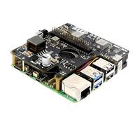 Geekworm X1207 2 en 1 PoE+ & UPS HAT for Raspberry Pi 5 (2/4/8/16GB), IEEE 802.3at 5V 5A Output, Supports Auto Power On, Safe Shutdown and Power Loss Detection