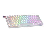 Geeky GK61 60% | Hot Swappable Teclado Mecánico de Juego | 61 Teclas Multicolor RGB LED Retroiluminado para Gaming PC/Mac | ANSI US Teclado Americano (Blanco, Mechanical Black)
