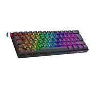 Geeky GK61 60% | Hot Swappable Teclado Mecánico de Juego | 62 Teclas Multicolor RGB LED Retroiluminado para Gaming PC/Mac | ISO FR AZERTY Teclado Francés (Negro, Mechanical Speed Yellow)