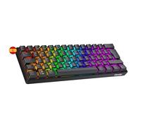 Geeky GK61 60% | Hot Swappable Teclado Mecánico de Juego | 62 Teclas Multicolor RGB LED Retroiluminado para Gaming PC/Mac | ISO ES Teclado Español + LATAM (Negro, Mechanical Red)