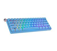Geeky GK61 SE 60% | Teclado Mecánico de Juego | 61 Teclas Multicolor RGB LED Retroiluminado para Gaming PC/Mac | ANSI US Teclado Americano (Azul, Mechanical Speed Yellow)