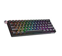 Geeky GK61 SE 60% | Teclado Mecánico de Juego | 61 Teclas Multicolor RGB LED Retroiluminado para Gaming PC/Mac | ANSI US Teclado Americano (Negro, Mechanical Speed Yellow)