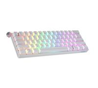 Geeky GK61 SE 60% | Teclado Mecánico de Juego | 61 Teclas Multicolor RGB LED Retroiluminado para Gaming PC/Mac | ANSI US Teclado Americano (Blanco, Mechanical Red)