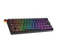 Geeky GK61 SE 60% | Teclado Mecánico de Juego | 62 Teclas Multicolor RGB LED Retroiluminado para Gaming PC/Mac | ISO DE Qwertz Teclado Alemán (Negro, Mechanical Brown)