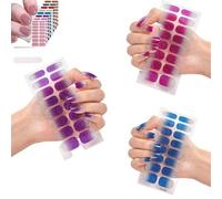 Geeli,Geeli House Nails Kits,Napretty Gels,Semi Cured Gel Nails Strips Nude,Waterproof and Long Lasting Gels Patch,Easy to Apply and Remove,Rich Colors,Glitter,Polish Kit for Women Girls (0--3)