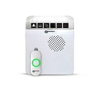 Geemarc Amplicall 100 - Receptor para un Sistema de Alerta para Personas con Dificultades Auditivas con Potente Alarma y Luz Intermitente - Funciona como Detector de Sonido y Amplificador de Timbre