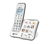 Geemarc Amplidect 295 Photo - Teléfono Fijo Amplificado con Contestador, Timbre Potente y Botones Grandes con Foto Personalizable para Personas Mayores - Pérdida Auditiva Baja o Moderada