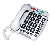 Geemarc Amplipower 40 - Teléfono Alámbrico con Volumen de Recepción Amplificado, Teclas Grandes y Timbre Potente - Ideal para Personas Mayores y con Discapacidad Auditiva - Versión ES