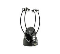 Geemarc CL7370 OPTI Duo - Auriculares Estetoscópicos Amplificados para TV con Conector Óptico - Pueden Utilizarse como Amplificador de Escucha Que Amplifica el Sonido Ambiente - Versión ES