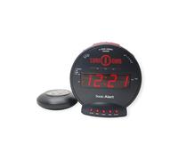 Geemarc Sonic Bomb - Reloj Despertador con Alarma Superpotente, Almohadilla Vibratoria y Función Snooze - Para Personas con Problemas de Audición y Sueño Pesado - Versión ES