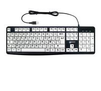 Geemarc, Teclado con Cable USB-A para PC Distribución AZERTY Caracteres Grandes