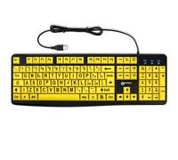 Geemarc, Teclado con Cable USB-A para PC QWERTY Italiano Teclas Grandes