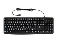 Geemarc, Teclado por Cable USB-A para PC Distribución QWERTZ Grandes Caracteres