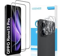 GEEMEE 2+2 Piezas Protector de Pantalla para OPPO Reno 13 Pro 5G y Protector de Lente de Cámara, 9H Dureza HD Cristal Templado Anti-Arañazos Sin Burbujas Vidrio Templado Protectora
