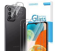 GEEMEE für Samsung Galaxy A23 4G/5G de Pantalla Protector de Lente de cámara,【2 Pack + 2 Pack 】 Cristal Templado Película Vidrio Templado 9H Alta Definicion Glass Screen Protector -Transparente