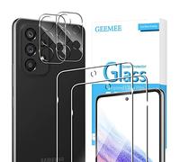 GEEMEE für Samsung Galaxy A53 5G de Pantalla Protector de Lente de cámara,【2 Pack + 2 Pack 】 Cristal Templado Película Vidrio Templado 9H Alta Definicion Glass Screen Protector -Transparente