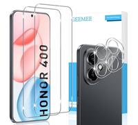 GEEMEE para Honor 400 de Pantalla Protector de Lente de cámara, 2 + 2 Pack Cristal Templado Película Vidrio Templado, Instalación Rápida 9H Alta Definicion Glass Screen Protector