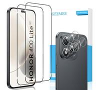 GEEMEE para Honor 400 Lite Protector de Pantalla y Protector de Lente de cámara, 2 + 2 Piezas 9H Vidrio Templado Alta Definicion Cristal Templado, Sin Burbujas Glass Screen Protector