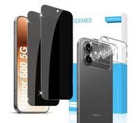 GEEMEE para Honor 600 Protector de Pantalla de Privacidad,2+2 Piezas Anti-espía Protector+ Protector de Lente de cámara, Alta Sensibilidad, Sin Burbujas Cristal Vidrio Templado Film