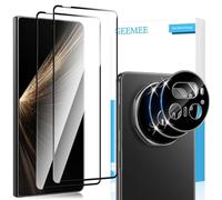 GEEMEE para honor Magic V5 Cristal Templado y Protector de Lente de Cámara (Negro, 9H Dureza 3D HD Protector de Pantalla Anti-Arañazos Vidrio Templado Protectora，2+2 Piezas