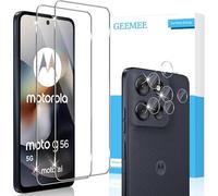 GEEMEE para Motorola Moto G100 Pro de Pantalla Protector de Lente de cámara, 2+2 Piezas Cristal Templado Película Vidrio Templado, Instalación Rápida 9H Alta Definicion Glass Screen Protector