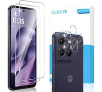 GEEMEE para Motorola Moto G17/G17 Power Protector de Pantalla de Lente de cámara, 2+2 Piezas Cristal Templado Película Vidrio Templado, Instalación Rápida 9H Alta Definicion Glass Screen Protector