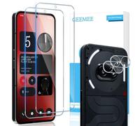 GEEMEE para Nothing Phone 2A/ (2a) Plus Protector de Pantalla + Protector de Lente de cámara,【2 + 2 Piezas】 Templado 9H Alta Definicion Cristal Templado Glass Screen Protector