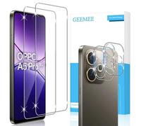 GEEMEE para OPPO A5 Pro 4G/5G de Pantalla Protector de Lente de cámara, 2+2 Piezas Cristal Templado Película Vidrio Templado, Instalación Rápida 9H Alta Definicion Glass Screen Protector