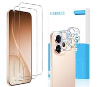 GEEMEE para OPPO Reno 15 Pro Max Protector de Pantalla + Protector de Lente de cámara, 2+2 Piezas 9H Cristal Templado Película Vidrio Templado, HD Instalación Rápida Glass