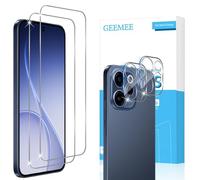 GEEMEE para OPPO Reno 15F 5G/15 FS 5G de Pantalla Protector de Lente de cámara, 2 + 2 Pack Cristal Templado Película Vidrio Templado, Instalación Rápida 9H Alta Definicion Glass Protector