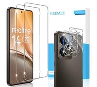 GEEMEE para Realme 14 5G/Realme 14T de Pantalla Protector de Lente de cámara, 2 + 2 Piezas Cristal Templado Película Vidrio Templado, Instalación Rápida 9H Alta Definicion Glass Screen Protector