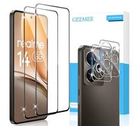 GEEMEE para Realme 14 5G/Realme 14T Protector de Pantalla y Protector de Lente de cámara, 2 + 2 Piezas 9H Vidrio Templado Alta Definicion Cristal Templado, Sin Burbujas Glass Screen Protector
