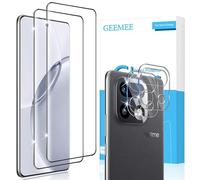 GEEMEE para Realme 16 Pro Plus/16 Pro+ 3D Protector de Pantalla de Lente de cámara, 2+2 Piezas Cristal Templado Película Vidrio Templado, Instalación Rápida 9H Alta Definicion Glass Screen Protector
