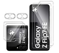 GEEMEE para Samsung Galaxy Z Flip 7 FE Vidrio Templado + Trasera Protector de Pantalla+ Lente de Cámara, 2+2+2 Piezas TPU +9H HD Antihuella Alta Sensibilidad Antiarañazos Film