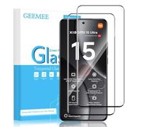 GEEMEE para Xiaomi Mi 15 Ultra Protector de Pantalla, 2 Piezas Cristal Película Vidrio Templado Dureza 9H Alta Sensibilidad Cubierta Completa Screen Protector Film