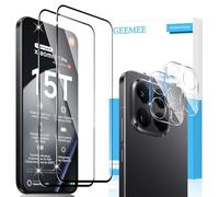 GEEMEE para Xiaomi Mi 15T/15T Pro Protector de Pantalla y Protector de Lente de cámara, 2+2 Piezas 9H Vidrio Templado Alta Definicion Cristal Templado, Sin Burbujas Glass Screen Protector