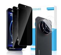 GEEMEE para Xiaomi Mi 17 Ultra Protector de Pantalla de Privacidad,2+2 Piezas Anti-espía Protector+ Protector de Lente de cámara, Alta Sensibilidad, Sin Burbujas Cristal Vidrio Templado