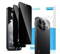 GEEMEE para Xiaomi Mi 17T Pro/ 15T/15T Pro Protector de Pantalla de Privacidad,2+2 Piezas Anti-espía Protector+ Protector de Lente de cámara, Alta Sensibilidad, Sin Burbujas Cristal Vidrio Templado