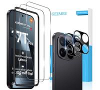 GEEMEE para Xiaomi Mi 17T Pro Protector de Pantalla + Protector de Lente de cámara-Negro, 2+2 Piezas 9H Cristal Templado Película Vidrio Templado, HD Instalación Rápida Glass