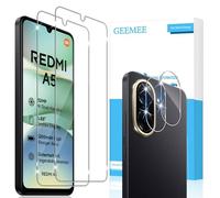 GEEMEE para Xiaomi Redmi A5 4G/Poco C71 de Pantalla Protector de Lente de cámara, 2+2 Piezas Cristal Templado Película Vidrio Templado, Instalación Rápida 9H Alta Definicion Glass Screen Protector