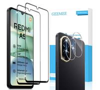 GEEMEE para Xiaomi Redmi A5 4G/Poco C71 Protector de Pantalla y Protector de Lente de cámara, 2 + 2 Piezas 9H Vidrio Templado Alta Definicion Cristal Templado, Sin Burbujas Glass Screen Protector