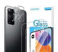 GEEMEE Para Xiaomi Redmi Note 11 Pro/11 Pro 5G de Pantalla Protector de Lente de cámara,【2 Pack + 2 Pack 】 Cristal Templado Película Vidrio Templado 9H Alta Definicion Glass Screen Protector