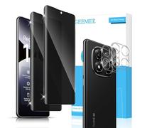 GEEMEE para Xiaomi Redmi Note 14 Pro 5G 3D Protector de Pantalla de Privacidad, 2+2 Piezas Anti-espía Protector+ Protector de Lente de cámara,Sin Burbujas Cristal Vidrio Templado Film