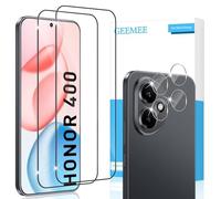 GEEMEE Protector de Pantalla para Honor 400 y Protector de Lente de cámara, 2 + 2 Piezas Vidrio Templado 9H Alta Definicion Cristal Templado, Sin Burbujas Glass Screen
