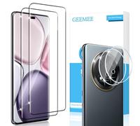 GEEMEE Protector de Pantalla para Honor Magic 7 Lite y Protector de Lente de Cámara, 2+2 Piezas 9H Dureza HD Cristal Templado Anti-Arañazos Sin Burbujas Vidrio Templado Protectora