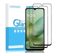 GEEMEE Protector de pantalla para Motorola Moto G06, película protectora de vidrio templado de dureza 9H, HD transparente, sin burbujas, protector de pantalla de vidrio antiarañazos (negro) - 2