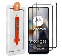 GEEMEE Protector de pantalla para Motorola Moto G56/G35/G05/E15/G15, instalación instantánea, eliminación automática del polvo, fácil instalación con marco de alineación de tira, paquete de 2