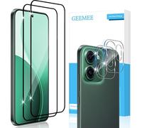 GEEMEE Protector de Pantalla para Oppo Reno 14F/14 FS (4G/5G) Protector de Lente de cámara, 2 + 2 Piezas Vidrio Templado 9H Alta Definicion Cristal Templado, Sin Burbujas Glass Screen Protector