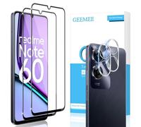 GEEMEE Protector de Pantalla para Realme Note 60/Note 60X + Protector de Lente de cámara, 2 + 2 Piezas Vidrio Templado 9H Alta Definicion Cristal Templado Glass Screen Protector